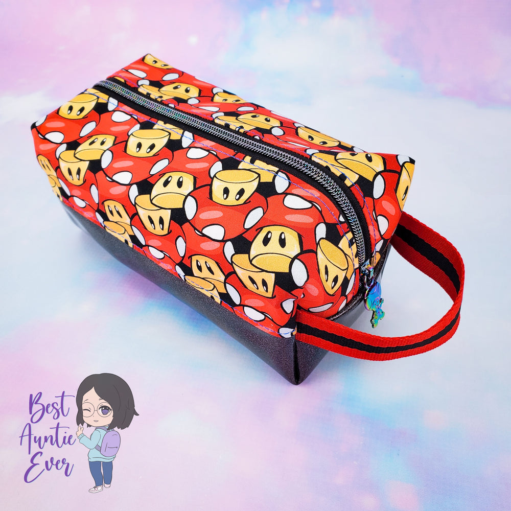 *Ready To Ship* Red Shrooms Toiletry Bag