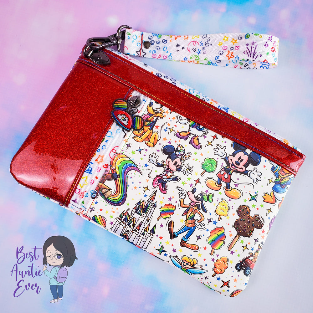 *Ready To Ship* Glow-In-The-Dark Love Is Love White Clutch/Wristlet