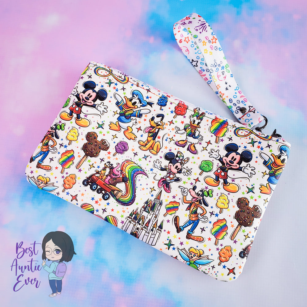 *Ready To Ship* Glow-In-The-Dark Love Is Love White Clutch/Wristlet