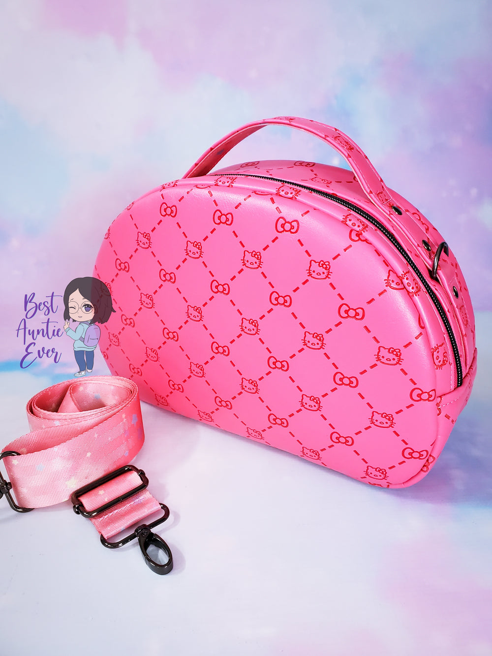 *Ready To Ship* Meow-genta  Crossbody Convertible Bowler