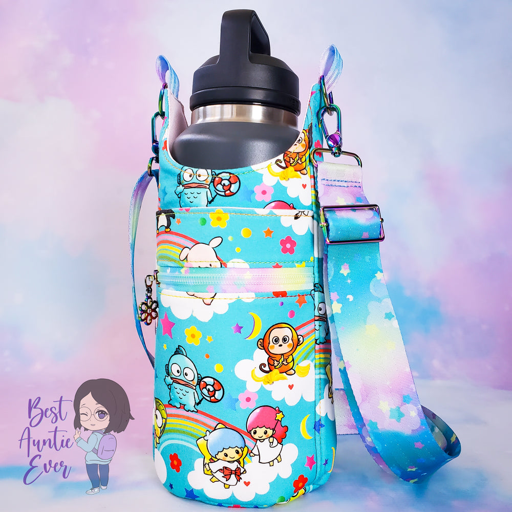 *Ready To Ship* Teal Rainbow Water Bottle Holder