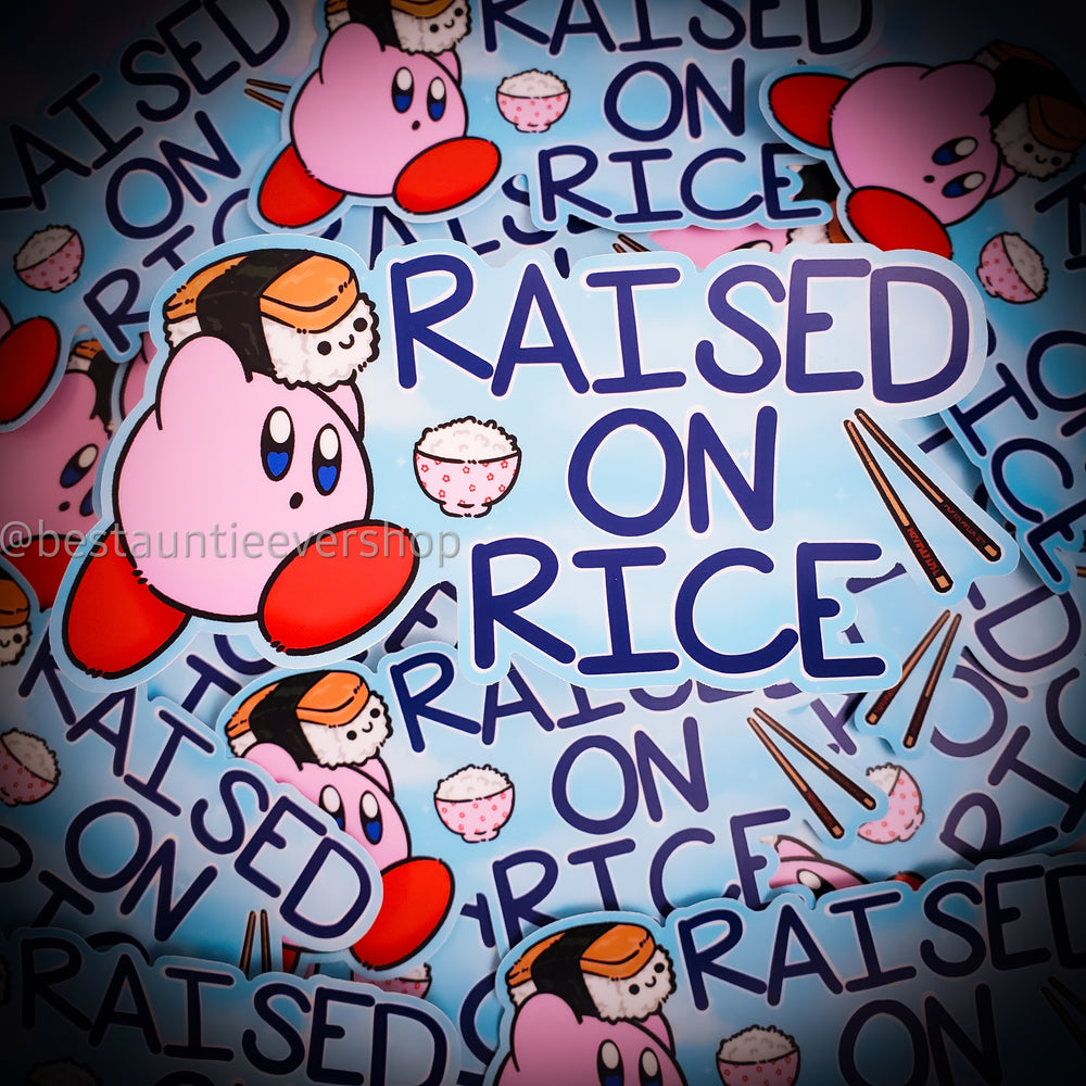 Raised on Rice BUMPER Sticker