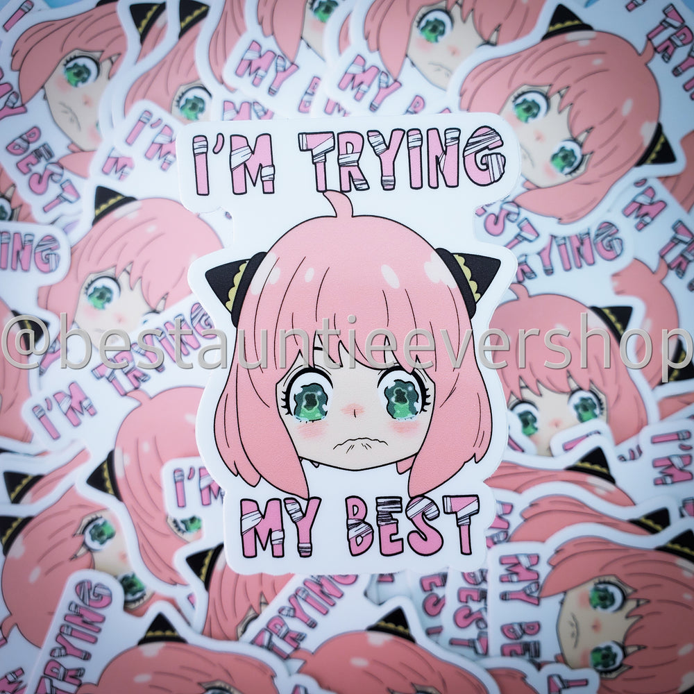 I'm Trying My Best GIRL Vinyl Sticker